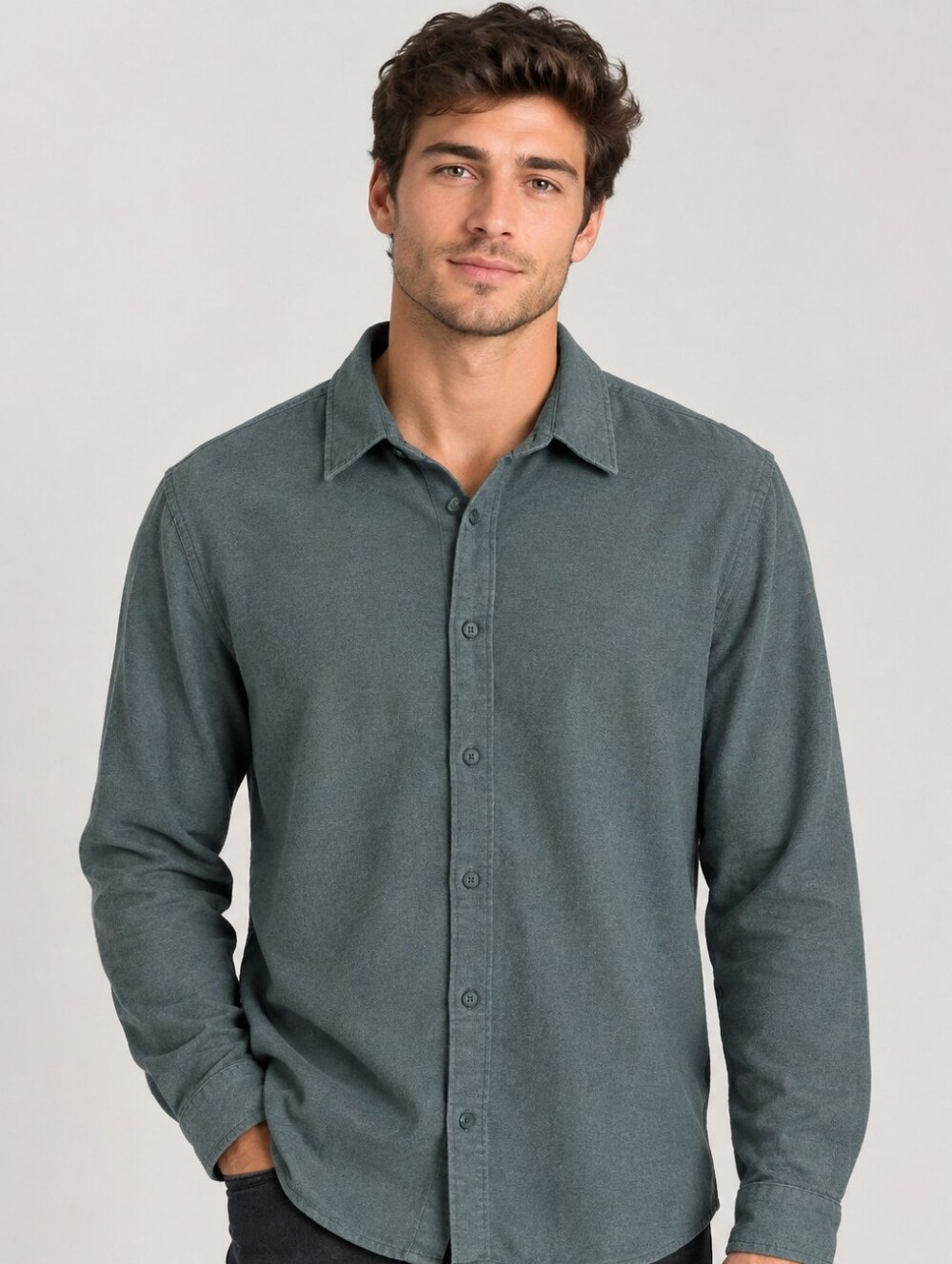 Lululemon New Venture Mens Long-Sleeve Shirt Heathered Mineral Blue Size XXL